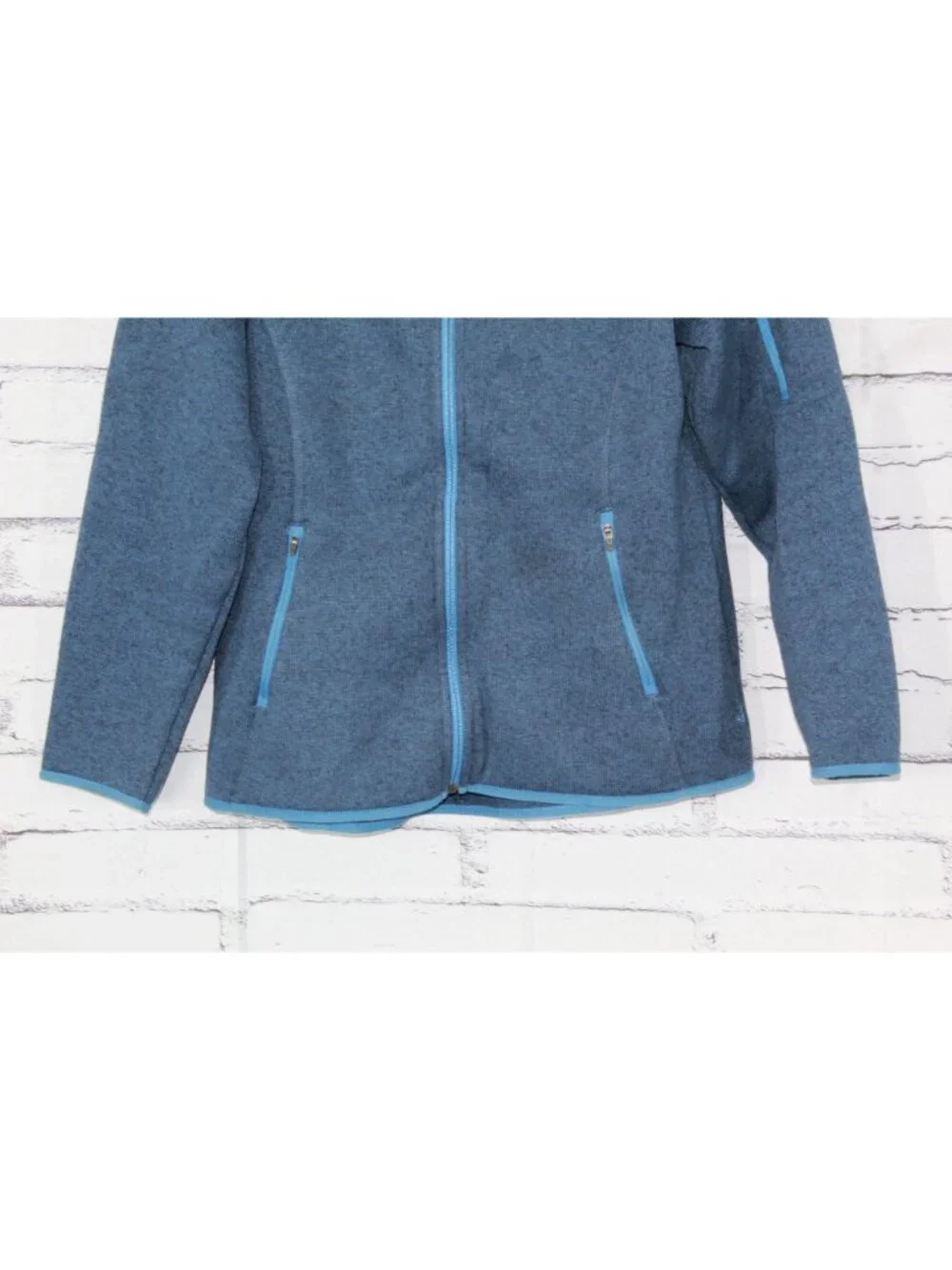 LL Bean Womens Sweater Fleece Full Zip Jacket Navy Everyday Casual Outdoor L Pet - Picture 5 of 11